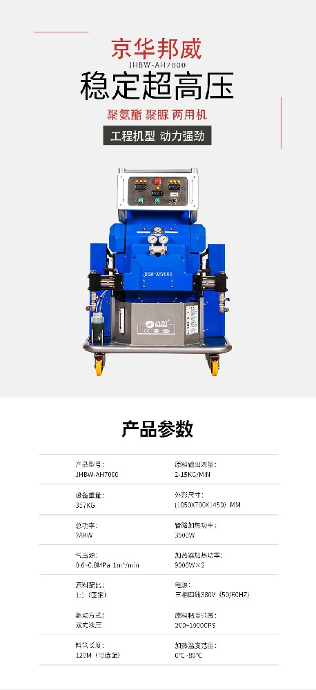 聚氨酯噴涂機(jī)參數(shù)